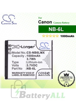 CS-NB6LMX For Canon Camera Battery Model NB-6L / NB-6LH