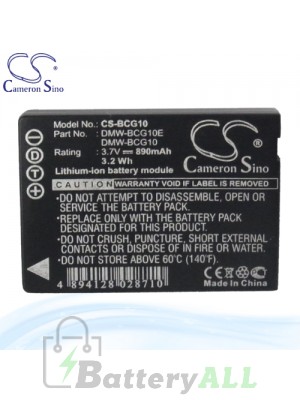 CS Battery for Panasonic Lumix DMC-ZX3R / DMC-ZX3S / DMC-ZX3T Battery 890mah CA-BCG10