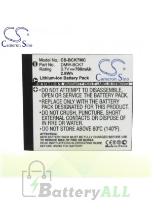 CS Battery for Panasonic Lumix DMC-FP77 / DMC-FP7A / DMC-FP7D Battery 700mah CA-BCK7MC