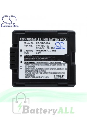 CS Battery for Panasonic NV-GS200 / NV-GS200B / NV-GS200K Battery 1050mah CA-VBD120