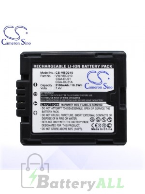 CS Battery for Panasonic NV-GS50 / NV-GS50 / NV-GS27EG-S Battery 2160mah CA-VBD210