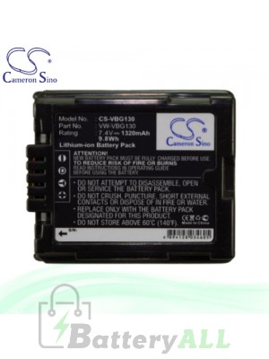 CS Battery for Panasonic HDC-SD9-8GB / HDC-SD600 / HDC-SD700 Battery 1320mah CA-VBG130