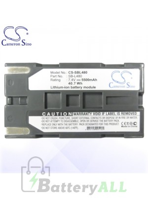 CS Battery for Samsung VP-L800 / VP-L850 / VP-L870 / VP-L900 Battery 5500mah CA-SBL480