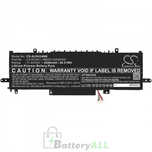 CS Battery Asus C31N1841 / Asus Zenbook 14 UX434F Battery CS-AUX434NB CS Battery Asus C31N1841 / Asus Zenbook 14 UX434F Battery CS-AUX434NB