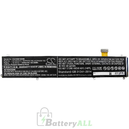 CS Battery for Razer Blaze Model RZ09-02888E92 / RC30-0248 / 4ICP4/56/162 / 4ICP4/55/162 Battery L-RZB150NB CS Battery for Razer Blaze Model RZ09-02888E92 / RC30-0248 / 4ICP4/56/162 / 4ICP4/55/162 Battery L-RZB150NB