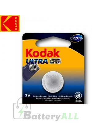 Kodak ULTRA Lithium CR2016 / 5000LC / KCR2016 / DL2016 / E-CR2016 3.0V Battery (1 pack)