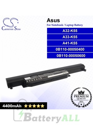 CS-AUK55NB For Asus Laptop Battery Model 0B110-00050400 / 0B110-00050600 / A32-K55 / A32-K55X / A33-K55