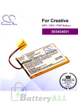 CS-DA002SL For Creative Mp3 Mp4 PMP Battery Model 8E0604001
