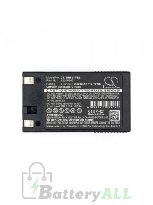 Paxar 6032 Pathfinder Battery Replacement (CameronSino Brand) 2400mAh CS-MH6017BL-4-BS3