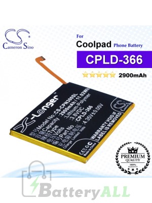 CS-CPN300SL For Coolpad Phone Battery Model CPLD-366