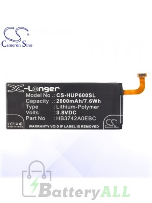 CS Battery for Huawei Ascend P6 / Huawei Ascend P6S / P7 Mini Battery PHO-HUP600SL