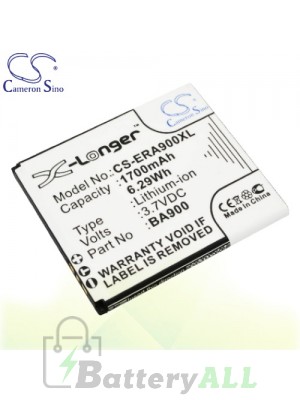 CS Battery for Sony ST26i / Xperia GX / Xperia J / Xperia L Battery PHO-ERA900XL