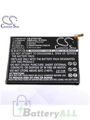 CS Battery for ZTE Blade V770 / WiMAX 2+ / Z861BL / Z862VL / ZTU31 Battery PHO-ZTA910SL