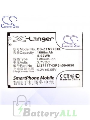 CS Battery for ZTE Grand X / Grand XM / Mimosa X / N800 / N807 Battery PHO-ZTN970XL